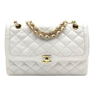 Chanel CC 24K Paris Limited Double Flap Bag Lambskin Quilted Chain